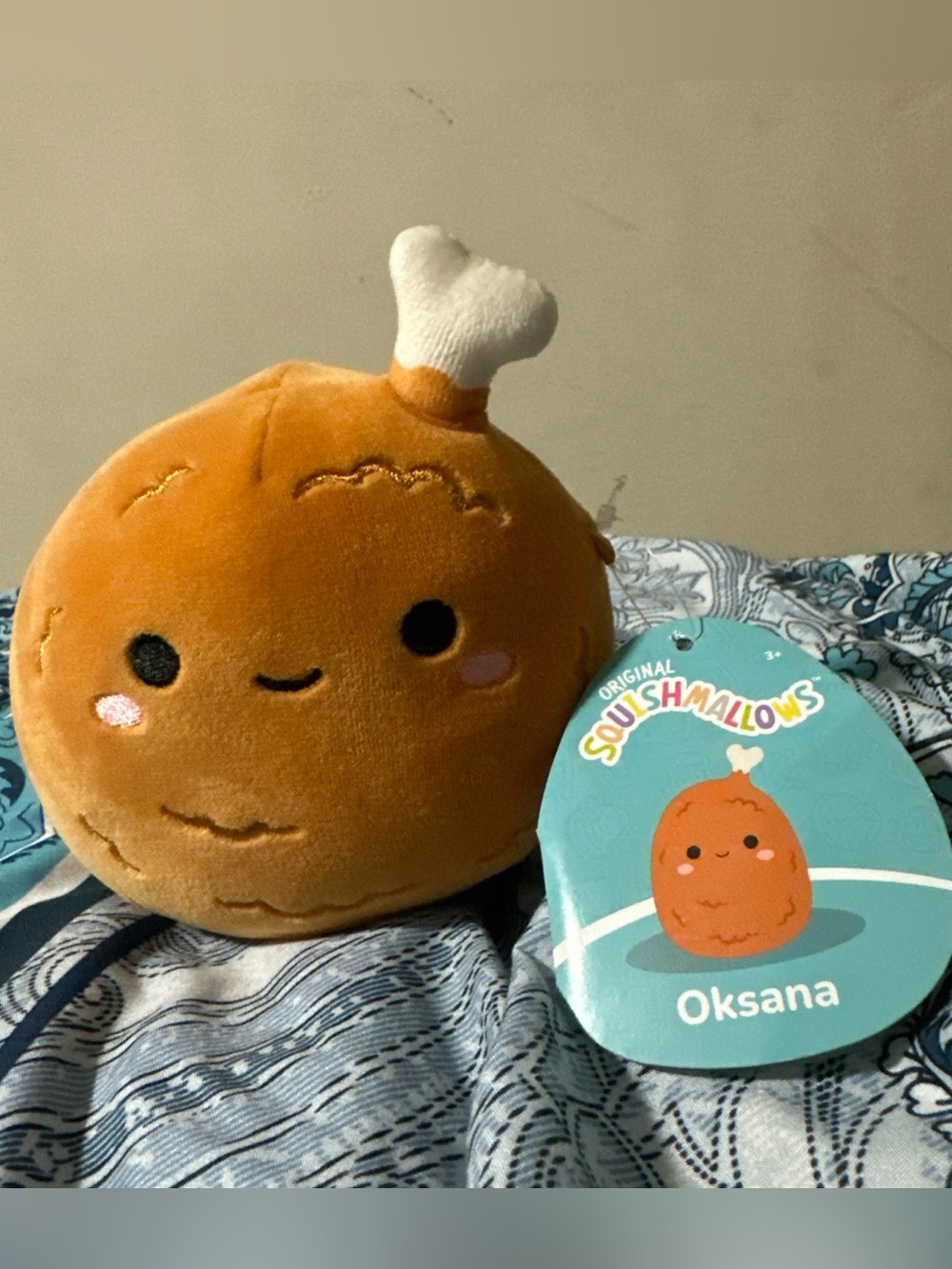 NWT Squishmallows 8" Oksana the Fried Chicken Drumstick Plush - Food Squad